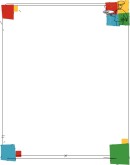 Modern Color Block Pizza Border