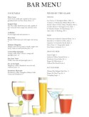 Bar Menu