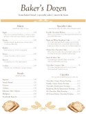 Bakery Lunch Menu