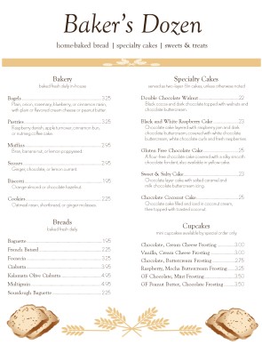 Restaurant Breakfast Menu Templates