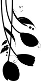 Hanging Flowers in Silhouette