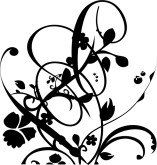 Ornate Scroll Flourishes and Petals