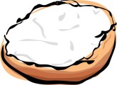 Bagel with Cream Cheese Clipart