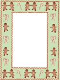 Gingerbread Candy Cane Border