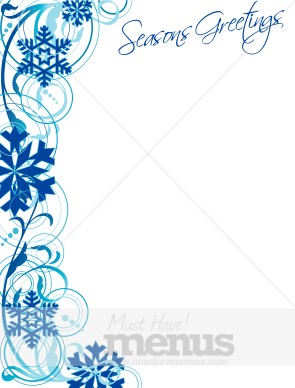 Seasons Greetings Border | Christmas Menu Images