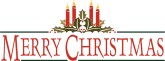 Merry Christmas Candles Border
