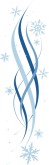 Blue Snowflake Streamer Accent