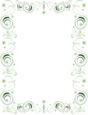 Green Spirals Stars Border
