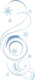 Blue Snowflake Spiral Accent