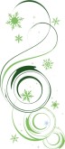 Green Snowflake Spiral Accent