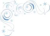 Blue Snowflake Spiral Corner