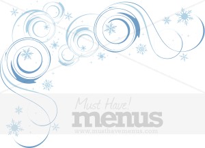 Blue Snowflake Spiral Corner
