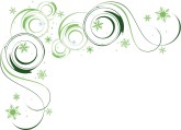 Green Snowflake Spiral Corner