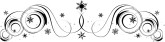 Black Symmetrical Spiral Snowflake Accent