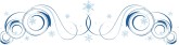 Blue Symmetrical Spiral Snowflake Accent