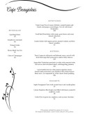 Graceful Black and White Menu