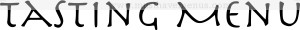 Tasting Menu Word Art