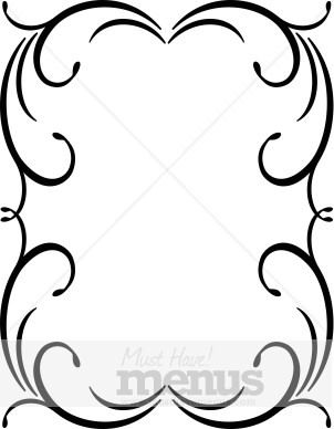fancy restaurant menu borders