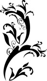 Baroque Black Flowers