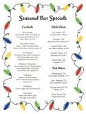 Holidays Bar Menu