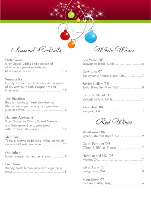 Customize Happy Holidays Cocktails