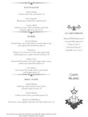 Chandelier Fine Dining Menu