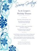Blue Snowflakes Christmas Menu