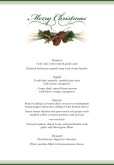 Simple Setting Christmas Menu