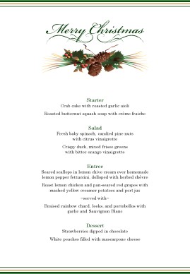 simple menu design