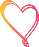 Orange and Pink Fun Heart Valentine Image