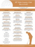 Golf Menu