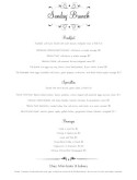Formal Brunch Menu