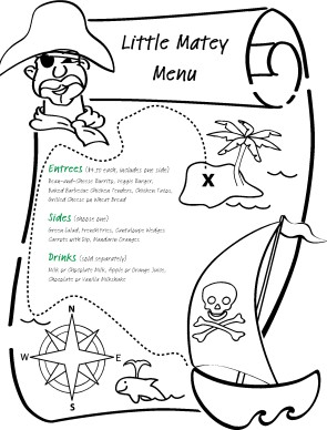Customize Pirate Children's Menu