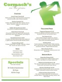 Golfer Menu