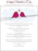 Love Birds Prix Fixe Menu
