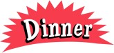 Dinner Menu Courses Word Art