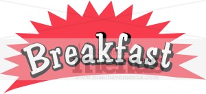 Breakfast Menu Courses Word Art