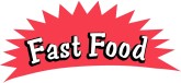 Fast Food Menu Courses Word Art