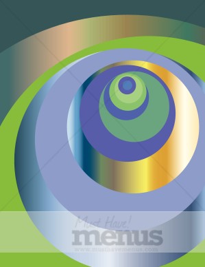 Metallic Bullseye Swirls Menu Background