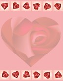 Hearts in Roses Menu Backgrounds