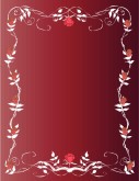 Roses and Vines Red Menu Background