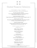 Catered Reception Menu
