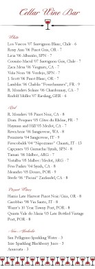 Customize Red Wine Bar Menu