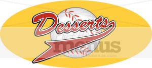 Desserts Basball Pennant Word Art