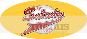 Salads Basball Pennant Word Art