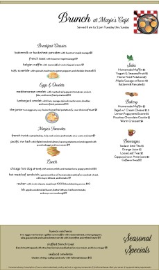 Customize Breakfast Menu Long