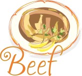 Beef Watercolor Word Art