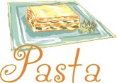 Pasta Watercolor Word Art