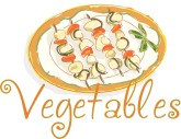 Vegetables Watercolor Word Art