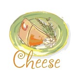 Cheese Watercolor Word Art